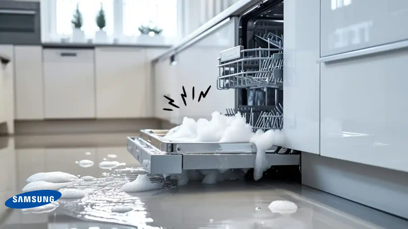 آسیب‌دیدگی لاستیک دور درب ماشین ظرفشویی سامسونگ