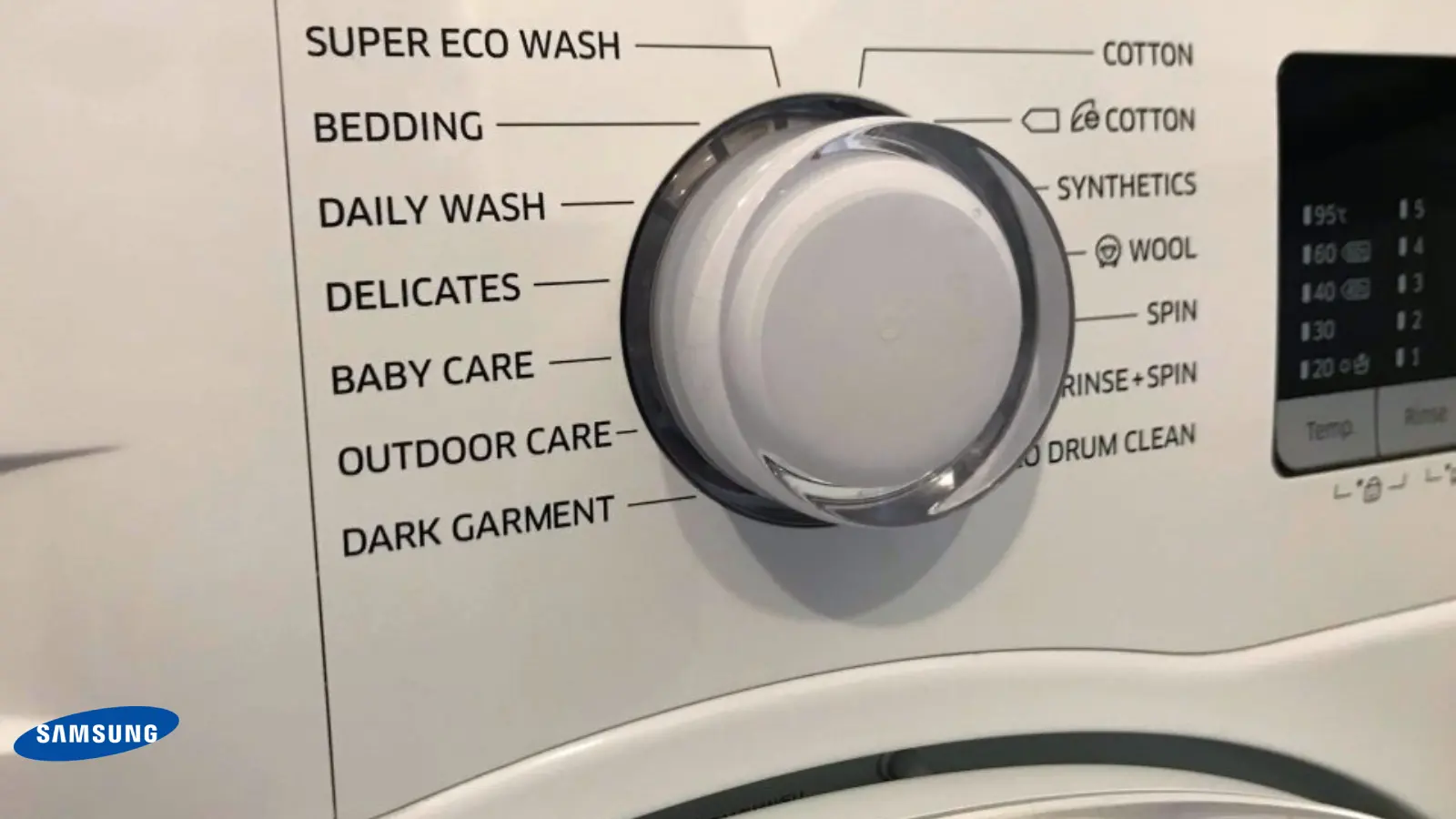 انتخاب برنامه شستشوی ماشین لباسشویی