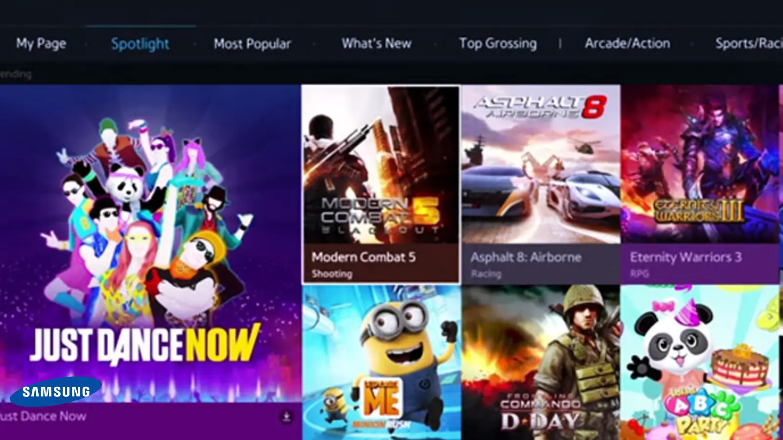 نصب بازی‌ها از فروشگاه اپلیکیشن سامسونگ