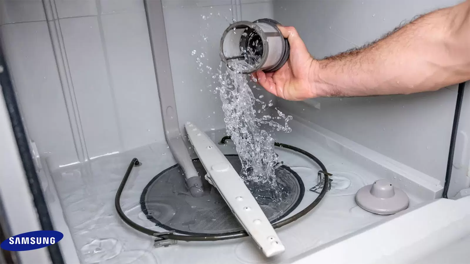 تخلیه نشدن آب ماشین ظرفشویی سامسونگ